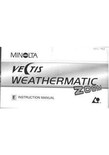 Minolta Vectis Weathermatic Zoom manual. Camera Instructions.